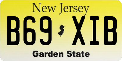 NJ license plate B69XIB
