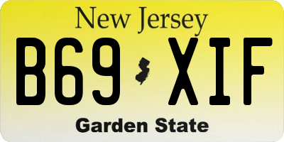 NJ license plate B69XIF
