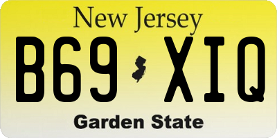 NJ license plate B69XIQ