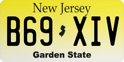NJ license plate B69XIV