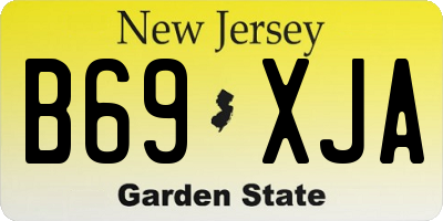 NJ license plate B69XJA