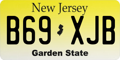 NJ license plate B69XJB