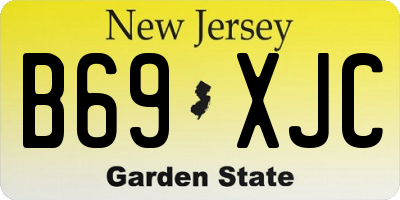 NJ license plate B69XJC