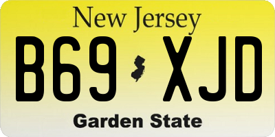 NJ license plate B69XJD