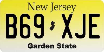 NJ license plate B69XJE