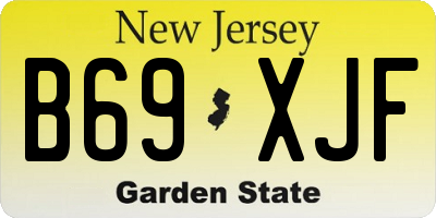 NJ license plate B69XJF