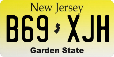 NJ license plate B69XJH