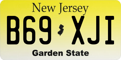 NJ license plate B69XJI