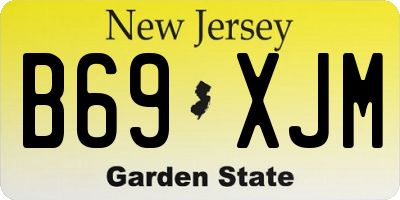 NJ license plate B69XJM