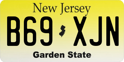 NJ license plate B69XJN