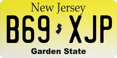 NJ license plate B69XJP