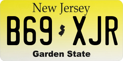 NJ license plate B69XJR
