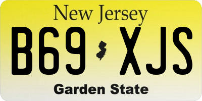 NJ license plate B69XJS