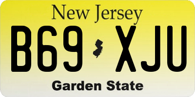NJ license plate B69XJU