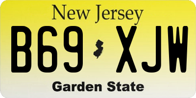 NJ license plate B69XJW