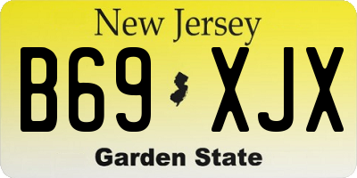 NJ license plate B69XJX