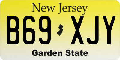 NJ license plate B69XJY