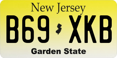 NJ license plate B69XKB