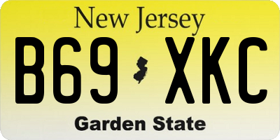 NJ license plate B69XKC