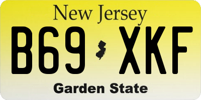 NJ license plate B69XKF
