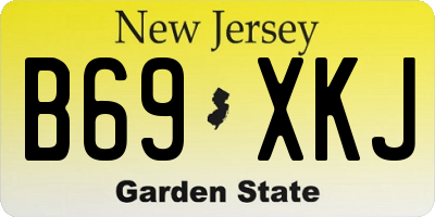NJ license plate B69XKJ