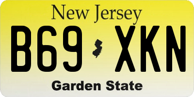NJ license plate B69XKN