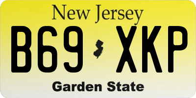 NJ license plate B69XKP