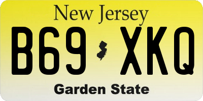 NJ license plate B69XKQ