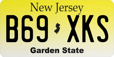NJ license plate B69XKS
