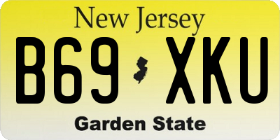 NJ license plate B69XKU