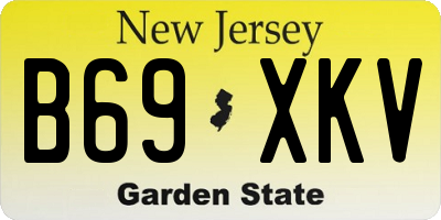NJ license plate B69XKV