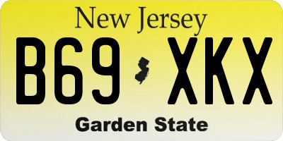 NJ license plate B69XKX