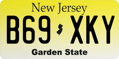 NJ license plate B69XKY