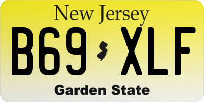 NJ license plate B69XLF