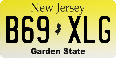NJ license plate B69XLG
