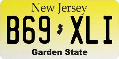 NJ license plate B69XLI