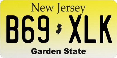 NJ license plate B69XLK