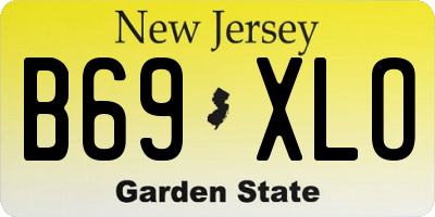 NJ license plate B69XLO