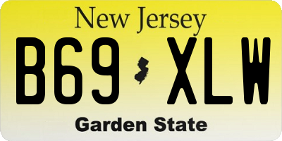 NJ license plate B69XLW