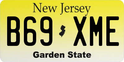 NJ license plate B69XME