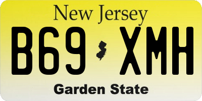 NJ license plate B69XMH