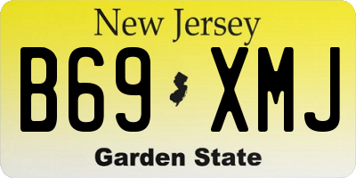 NJ license plate B69XMJ