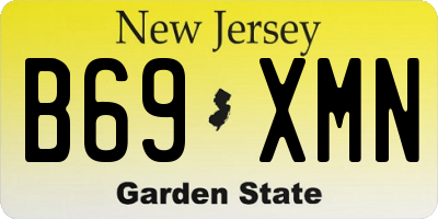 NJ license plate B69XMN