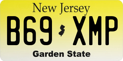 NJ license plate B69XMP