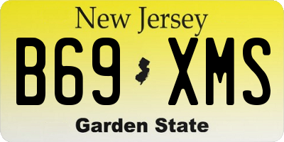 NJ license plate B69XMS