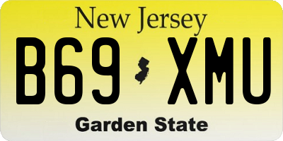 NJ license plate B69XMU