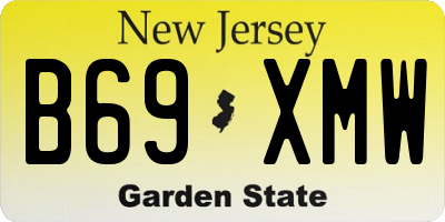NJ license plate B69XMW