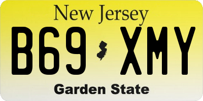 NJ license plate B69XMY
