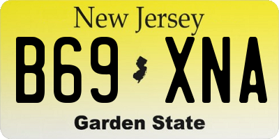 NJ license plate B69XNA