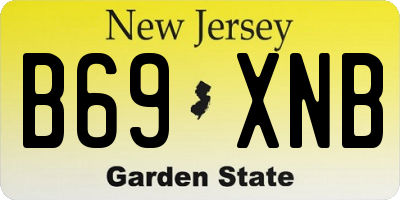 NJ license plate B69XNB